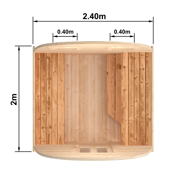 Fasssauna / Gartensauna / Banja / Viking 2,0 m